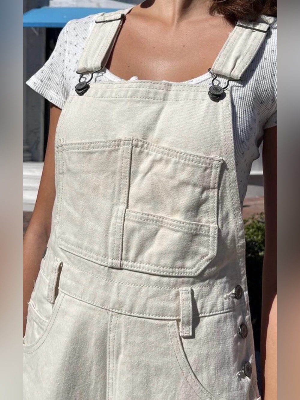 John Galt Cream Overalls, size S, EUC!